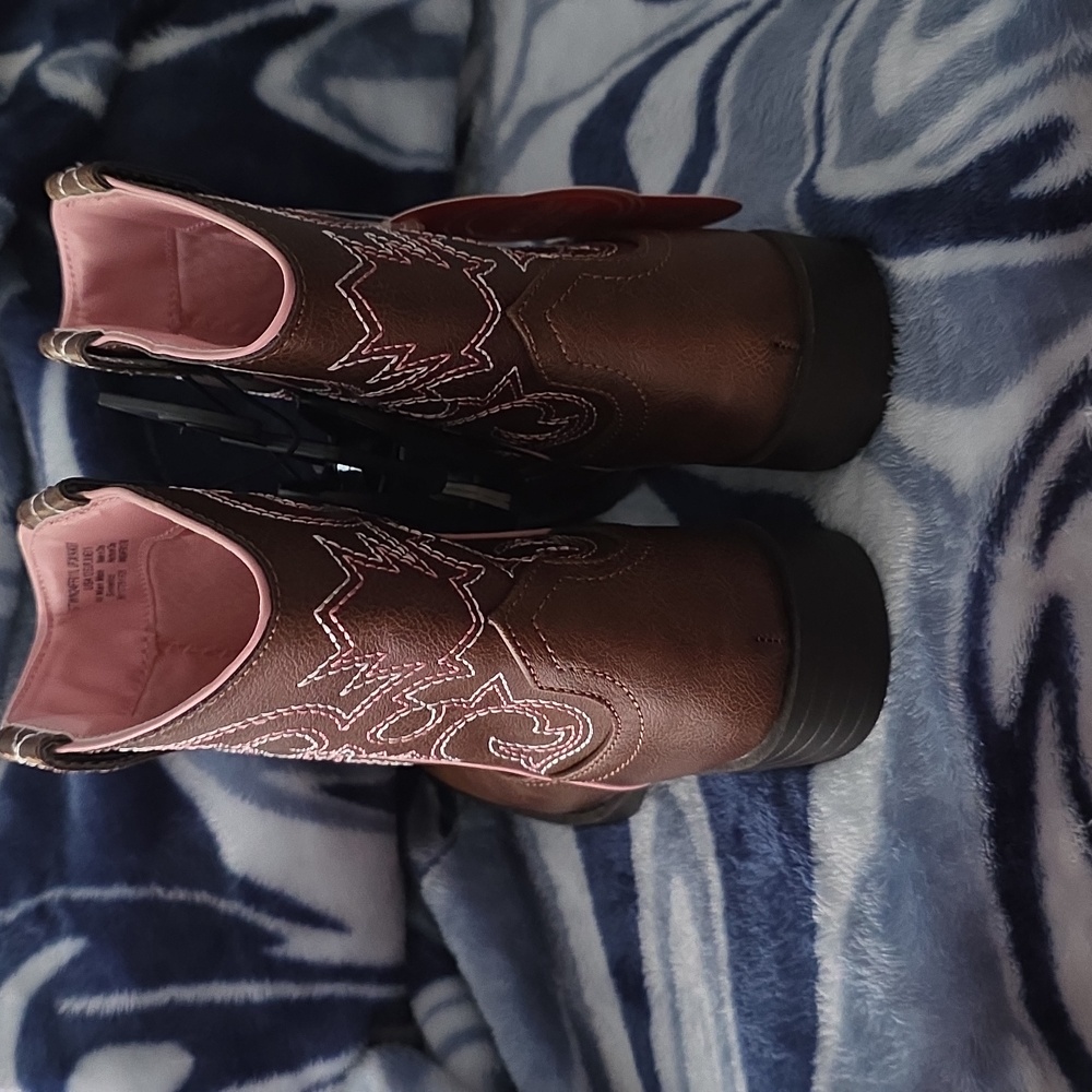 NWT Wonder Nation Toddler And Big Girls Cowgirl Western Boot Size: 12 - Picture 14 of 15
